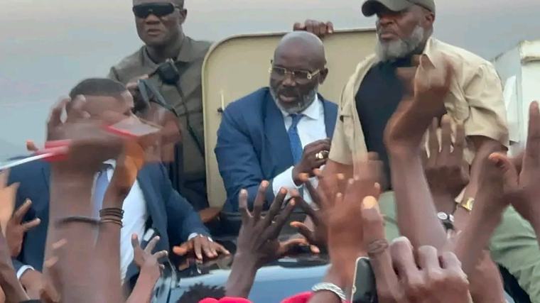Weah Revels in Rousing Welcome