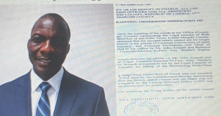 Margibi County Attorney Withdraws Arrest Order Against Eric Wowoh